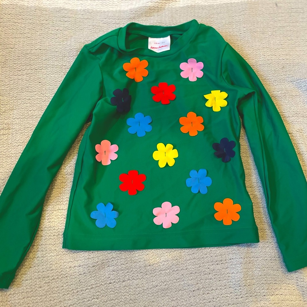 Hanna Andersson 110 long sleeve rash guard.